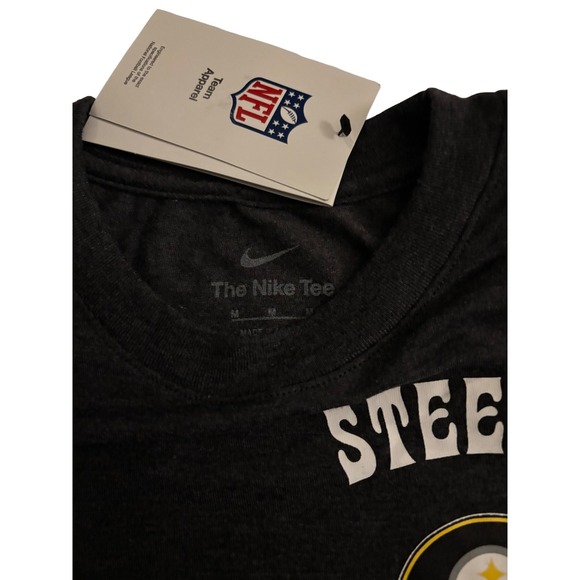 NWT Nike Pittsburgh Steelers NFL Team Apparel Dri-FIT T Shirt Charcoal Grey SZ M - Picture 4 of 6